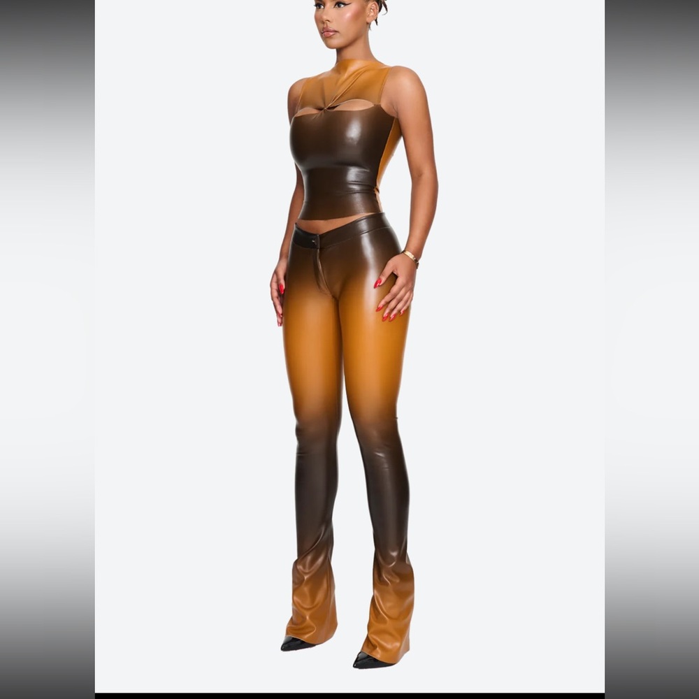 Coucoo set pants and top ombré marble set